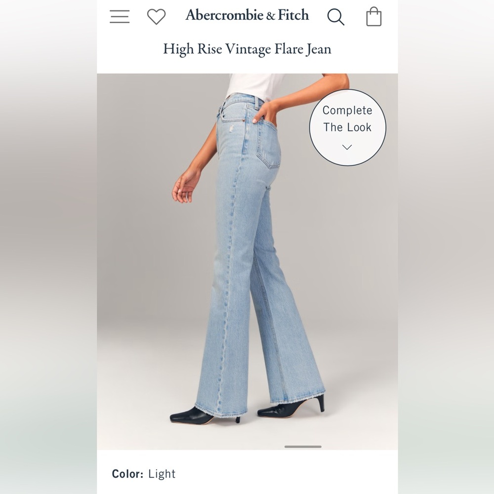 abercrombie 70s vintage ultra high rise flare jeans